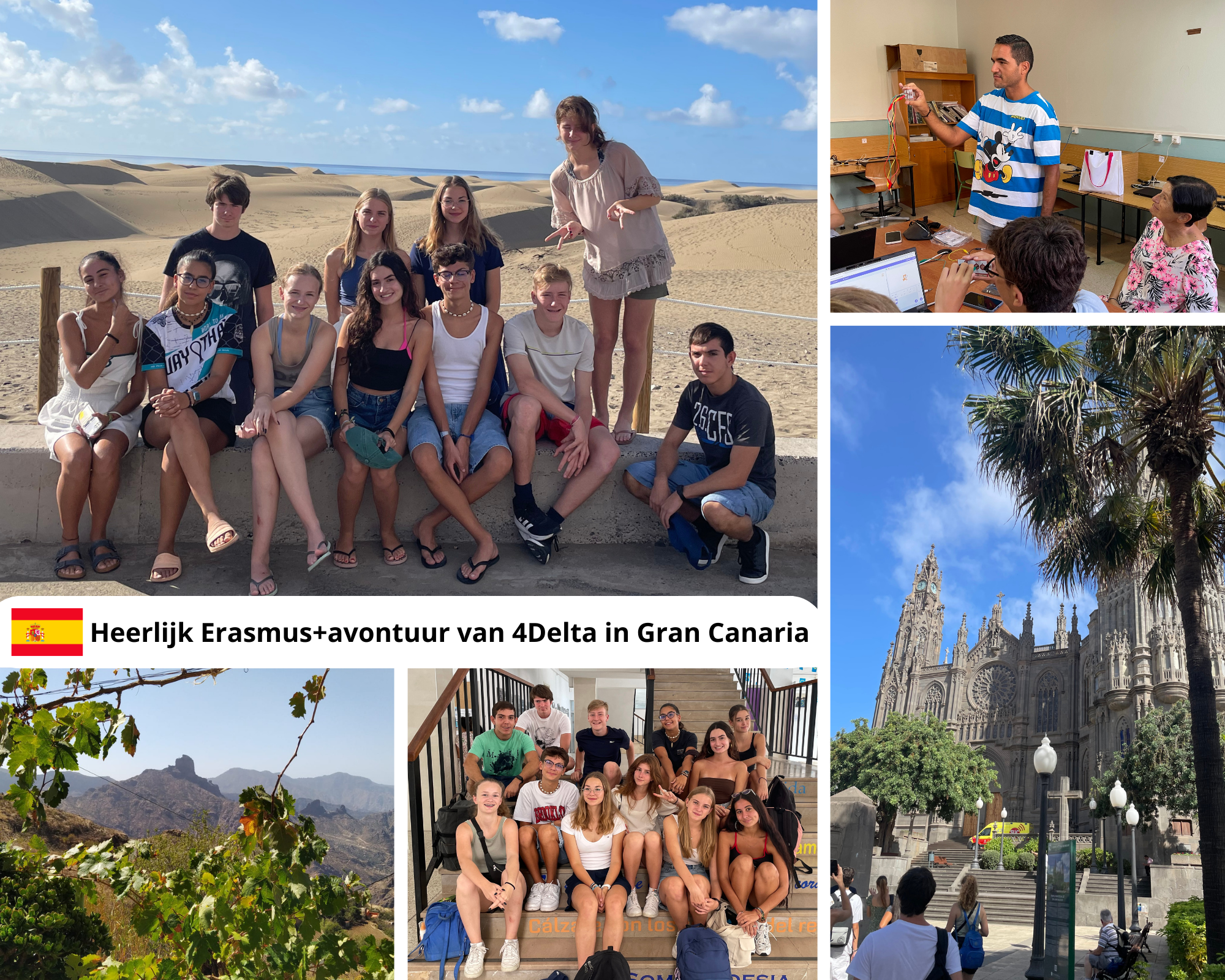 Verslag van de opwindende Erasmus+avonturen van de leerlingen van 4Delta naar Gran Canaria