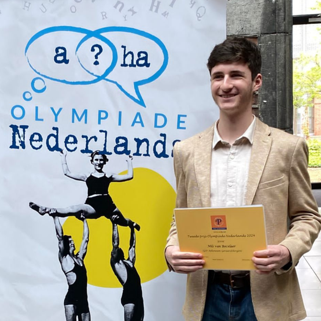 Nils Van Bocxlaer (GO! Atheneum Geraardsbergen) wint zilveren medaille op olympiade Nederlands