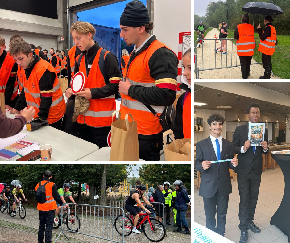 Leerlingen GO! atheneum Geraardsbergen steken de handen uit de mouwen op Kwadro Muur Triatlon